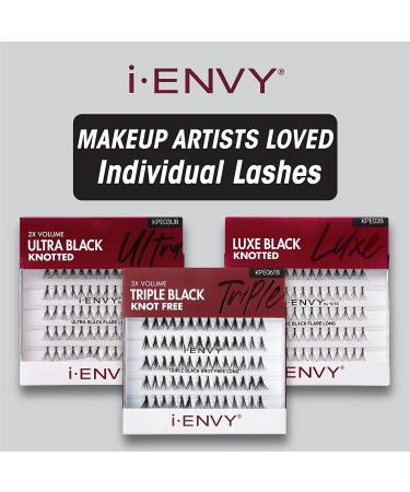 i-Envy Kiss Premium Knot Free 70 Individual Lashes (Triple Black - Short) | Buy Online - Buy Online on GoSupps.com