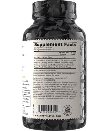 Crystal Star Mood Lift - 60 Vegetarian Capsules for Natural Mood Support - Buy Online on GoSupps.com
