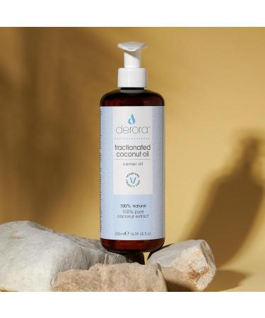 Derora Fractionated Coconut Oil | Nourishes Skin Hair & Nails | 100% Pure & Natural | Antioxidant & Vitamin A C & E Rich | All Skin Types | Vegan & Cruelty Free (500ml) - Buy Online on GoSupps.com