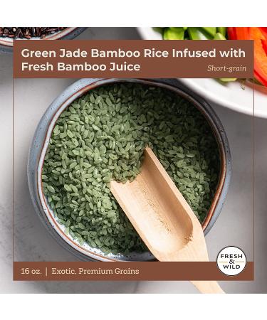 Fresh & Wild Short-Grain Green Jade Bamboo Rice with Fresh Bamboo Juice 1 lb - Healthy Chef-Inspired Grains - Buy Online on GoSupps.com