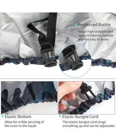 GYMTOP 7.8-18.2ft Waterproof Kayak Canoe Cover - Ocean Camo(420D Thickened) | UV Protection Sunblock Shield, Outdoor Storage Dust Boat Cover for 10.8-12.2ft Kayak - Buy Online on GoSupps.com
