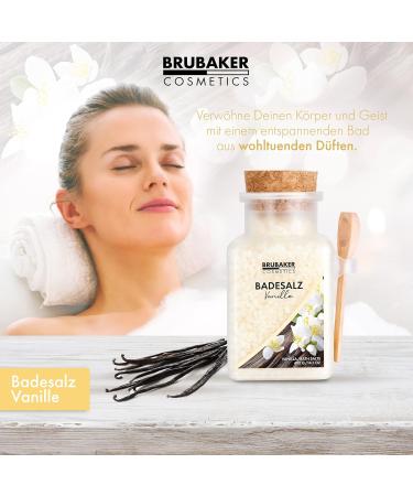 BRUBAKER Bath Salts 400g - Vanilla Scent - Bath Additive with Natural Extracts - Wellness Bath for Relaxation and Body Care - Buy Online on GoSupps.com