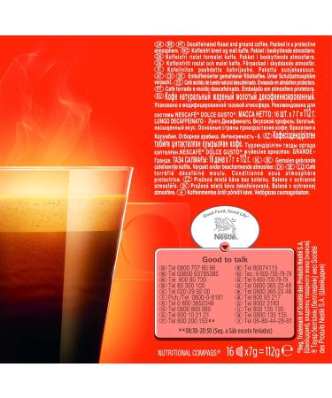 NESCAF Dolce Gusto Lungo Decaffeinato 16 Capsules 112 g - Buy Online on GoSupps.com