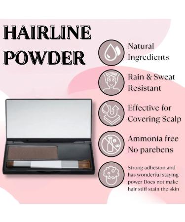PRMGLOBAL Voulumon Root Touch Up Powder - Hairline Shadow Powder - Instantly Cover Grays -Sweatproof with Brush- Hair Root Cover UP Powder for Loss Thin Hair Bald Spots for Women & Men (Dark Brown) - Buy Online on GoSupps.com