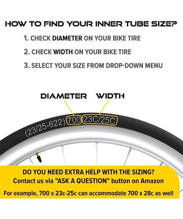Ultraverse 700C Bike Inner Tube 2-Pack with Presta Valve for 700x23-25c & 700x35-43c Wheels - Butyl Rubber Tubes for Road and Gravel Bikes - Includes 2 Tire Levers - Buy Online on GoSupps.com