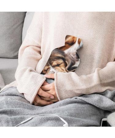 Sleeping Dog Hot Water Bottle with Plush Cover | Hand Warmer for Adults & Kids | 26.5x15.3cm - International Shipping Available - Buy Online on GoSupps.com