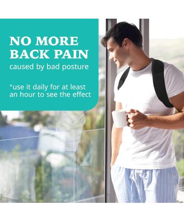 Posture Corrector - Adjustable Back & Shoulder Brace for Pain Relief | Improve Posture & Muscle Memory - Buy Online on GoSupps.com