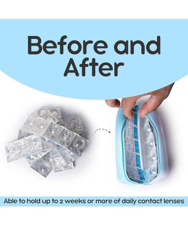 Visfresh Travel-Friendly Disposable Daily Contact Lens Case Organizer Premium Quality Water-Resistant Silicone Case with Clearly Labeled R & L Storage up to 30 lenses (White) - Buy Online on GoSupps.com
