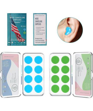 2021 Waterproof Reusable Silicone Ear Plugs - 8 Pairs for Sleeping, Swimming, and Snoring - 32dB Noise Cancelling - Highest NRR - Buy Online on GoSupps.com