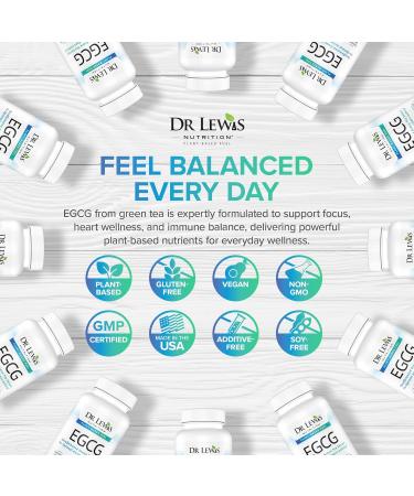 Liposomal Decaffeinated Green Tea Extract 94% EGCG Supplement with Clinically Tested Plant Based Blend for Heart Brain Support & Overall Well Being - Gluten-Free Non-GMO - 90 Chewable Vegan Tablets - Buy Online on GoSupps.com