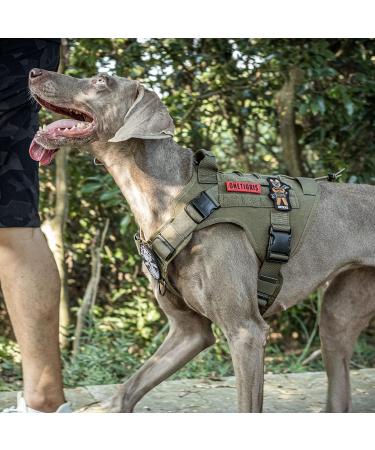 OneTigris Fire Watcher 2.0 Molle Dog Harness with Handle & Metal Buckle - L Green | International Shipping Available - Buy Online on GoSupps.com