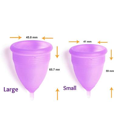 Luna Cup Menstrual Cups Set of 2 - Large and Small Period Cups with Storage Bag - Buy Online on GoSupps.com