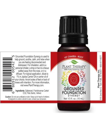 Buy Plant Therapy Chakra 1 Grounded Foundation Essential Oil Blend 10 mL - 100% Pure Undiluted Therapeutic Grade for Root Chakra | International Shipping Available - Buy Online on GoSupps.com