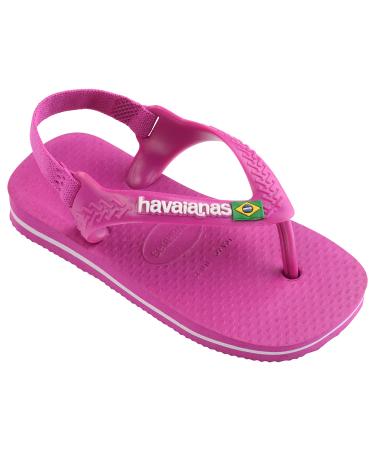 Havaianas Unisex Baby Baby Brasil Logo II Flip Flop Rose Gum/Rose Gum 1/2 UK