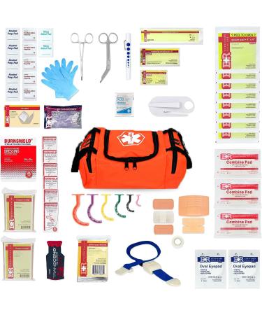 Dixie EMS First Responder Fully Stocked Trauma First Aid Kit - Orange - Buy Online on GoSupps.com