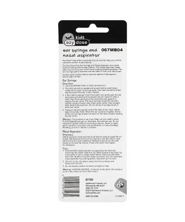 EZY DOSE Kids Ear Syringe and Nasal Aspirator - Blue 67193 | Sinus Relief for Baby and Toddler - Buy Online on GoSupps.com