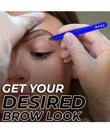 Stainless Steel Slanted Tweezer for Ingrown Hair - Precision Tweezers for Facial Hair Removal - 1 Piece Blue - Buy Online on GoSupps.com