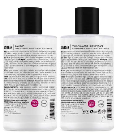 INOAR Go Vegan Wavy & Curls Shampoo & Conditioner Set - Castor & Rosehip Oil for Curly Hair - Vegan & Cruelty-Free Haircare for Men & Women - 10.14 oz Each - Buy Online on GoSupps.com