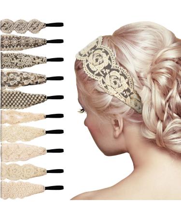 10 Pieces Lace Headbands for Women Elastic Dressy Women Headbands Cute Lace Stretch Headbands Cloth Elegant Headband Women Hair Accessories Headbands Lace Hairbands Wide Headwrap for Girls Teens - Buy Online on GoSupps.com