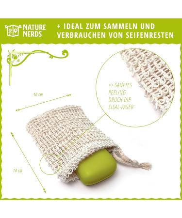 Nature Nerds Sisal Soap Sacks Set - 3 Plastic-Free Soap Bags for Bathing & Soap Remnants - Buy Online on GoSupps.com