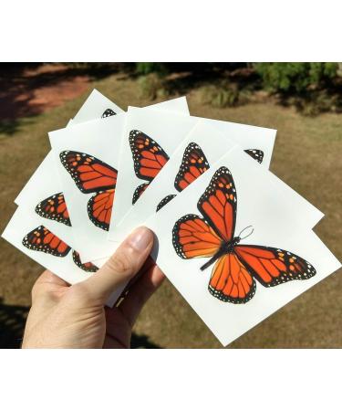 6 Large Monarch Butterfly Temporary Tattoos - Butterfly Utopia - Buy Online on GoSupps.com