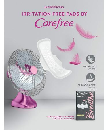 Carefree Breathe Ultra-Thin Regular Pads with Wings 32 Count - Pack of 4 | 128 Count Total - Buy Online on GoSupps.com