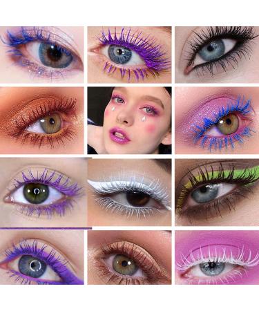 Mascara Multicolor Waterproof Mascara Long Lasting Sweatproof Volume Mascara Eye Makeup (Pink) - Buy Online on GoSupps.com