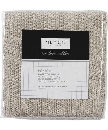 Meyco 2763081 2-Wedge Changing Mat Cover Knitted 100% Cotton 45 x 70 cm Relief Mixed Sand sand Relief mixed. - Buy Online on GoSupps.com