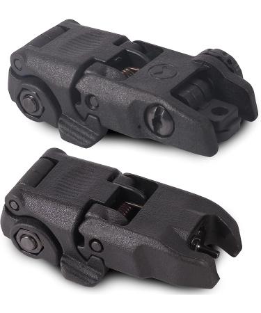 Levien Gen II MB-US Front & Rear Flip Up Sight - Black | Picatinny/Weaver Rail Mount - Buy Online on GoSupps.com
