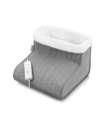 Medisana FW 150 foot warmers in the knitting pattern electrical foot heating 3 temperature levels automatic switch -off overheating protection fluffy washable inner lining