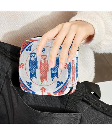 Fish Sanitary Napkin Storage Bag for Women - Portable First Period Pads Holder & Travel Makeup Bag - Large Capacity Multicoloured - Buy Online on GoSupps.com