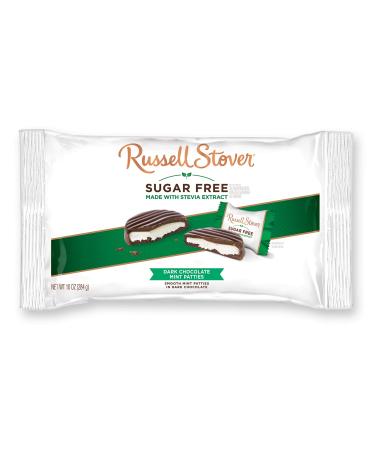Russell Stover Sugar Free Mint Patties with Stevia, 10 oz. Bag Mint Patties 10 Ounce (Pack of 1)