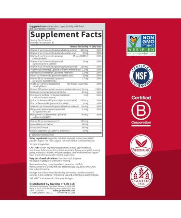 Garden of Life Dr. Formulated Multi+ Heart Health - Fermented Liposomal Multivitamin + Vitamin K2 MK-7 B Vitamins & Probiotics - One a Day for Cardiovascular & Blood Vessel Function 30 Capsules - Buy Online on GoSupps.com