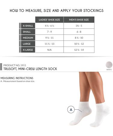 Truform Medical Compression Socks for Men & Women - 8-15 mmHg Ankle Length Low Cut White Medium | International Shipping Available - Buy Online on GoSupps.com