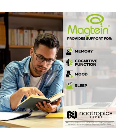 Nootropics Depot Magtein Magnesium L-Threonate Capsules | 540 Count | Mineral Supplement | Natural | Supports Mitochondrial Function | Boosts Energy and Cognitive Function 540 Count (Pack of 1) - Buy Online on GoSupps.com