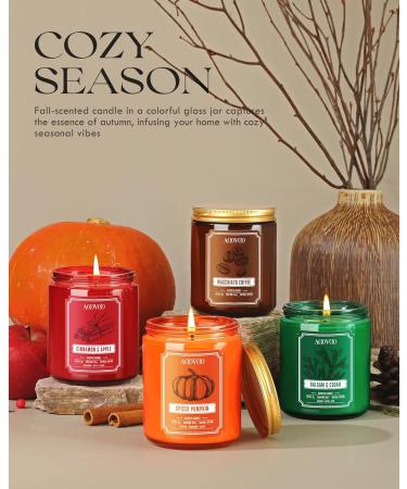AOOVOO Spiced Pumpkin Candle - Premium Fall Soy Candles Scented Aromatherapy Candle for Women - 9 OZ - Buy Online on GoSupps.com