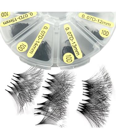 Premade Fans Eyelash Extension 800 Fans Handmade Loose Volume Lashes 8-15mm Mixed Length Pre Made Fans Lash Extensions 6D 8D 10D 12D 14D D Curl 0.07 Loose Fans by Befacl 10D 0.07 8-15MM Mixed