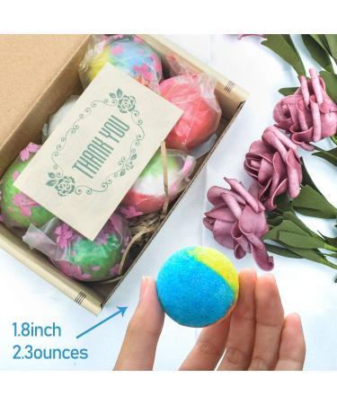 INTEYE 6 Organic Bath Bombs Gift Set - Handmade Spa Fizzies with Essential Oils for Dry Skin - Perfect Gift for Women - Buy Online on GoSupps.com