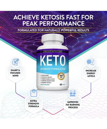 Toplux Keto Pills - Natural Ketosis Support for Energy & Focus | Ketogenic Diet Supplement Perfect for Men & Women | 60 Capsules - Buy Online on GoSupps.com