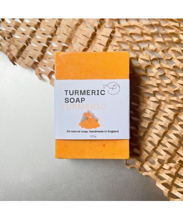 Turmeric Ginger Orange and Coconut Oil Body and Face Wash 100g Soap Bar Underarm Whitening Hyperpigmentation and Exfoliating with Vitamin C Handmade Natural - Buy Online on GoSupps.com