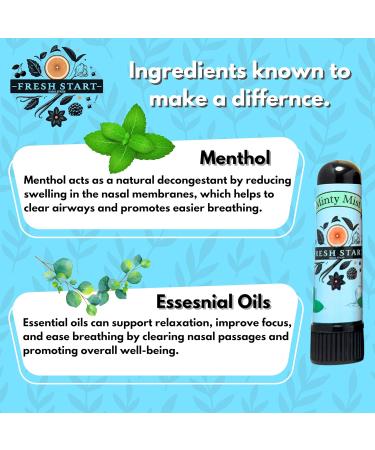Fresh Start Nasal Stick (5 Pack) | Premium Nasal Inhalers for Better Breathing and Focus | 100% Pure with Essential Oils | (Lemon Rose Orange Peppermint Lavender) - Buy Online on GoSupps.com