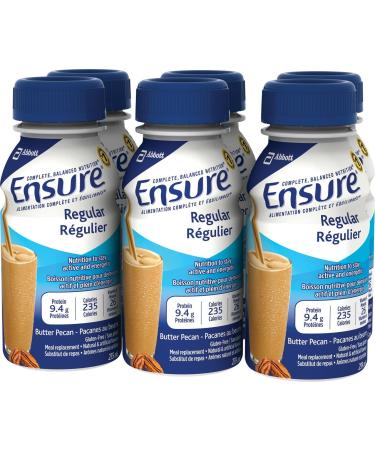 Ensure Regular Nutritional Supplement Shake Nutrition To Stay Active And Energetic Butter Pecan 6 x 235-mL Bottles Butter Pecan 235 ml (Pack of 6)