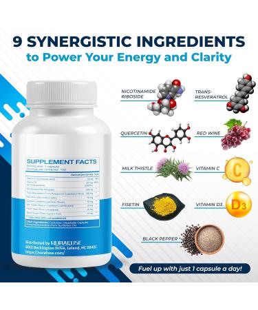 Liposomal NAD+ Trans-Resveratrol with Red Wine Milk Thistle Quercetin Fisetin - Healthy Aging Support - Made and Tested in The USA 150 count (pack of 1) - Buy Online on GoSupps.com