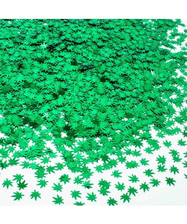 Rolybag 22 Grams Green Weed Leaf Cosmetic Glitter Festival Body Art Decoration Makeup Nail Body (Green)