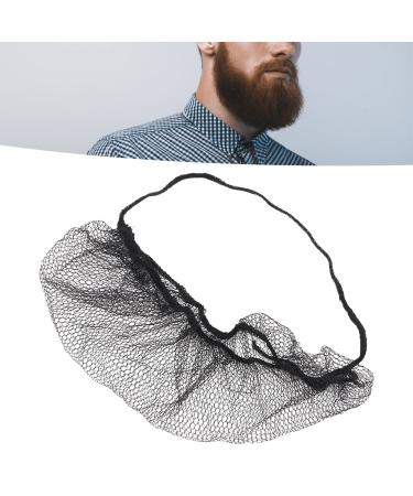 Hair Nets Food Service Hair Net Beard Net 100pcs Disposable Beard Netting For Men Breathable Beard Cover Net With Elastic Band Nylon Kitchen Beard Guard For Restaurant (Black)