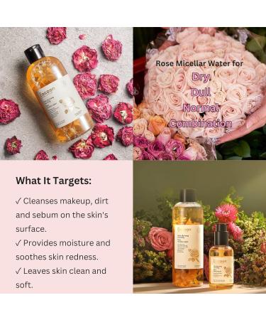 Cocoon Rose Micellar Water | Organic Hydrating Makeup Remover for Dry & Normal Skin (16.91 fl oz) - International Shipping Available - Buy Online on GoSupps.com