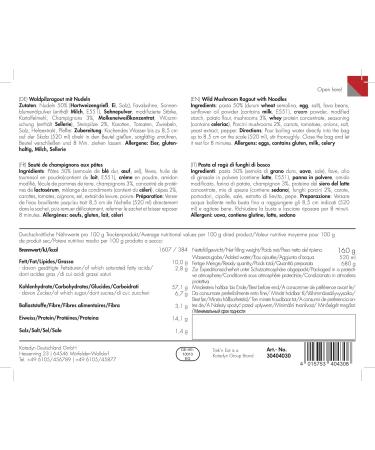 Trekn Eat Forest Mushroom Ragout with Noodles - Gourmet Vegan Meal International Shipping - Buy Online on GoSupps.com