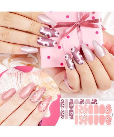 16 Sheets Flower Style Nail Polish Stickers & Nail Files for DIY Manicure - Elegant Self-Adhesive Nail Design Decals for Women and Girls - Buy Online on GoSupps.com