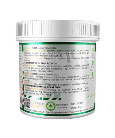 Lecithin Powder 100g | Highest Quality GMO-Free | German Labels & Instructions - Premium eCommerce Shipping Internationally - Buy Online on GoSupps.com