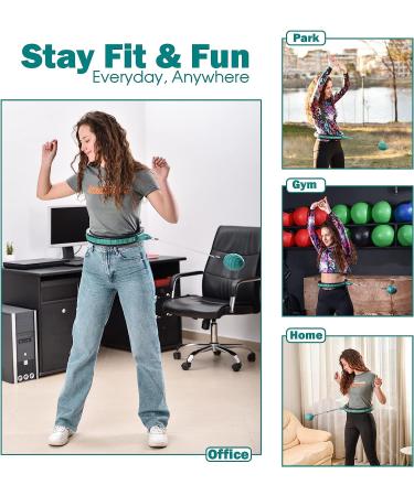 Teal Elite Smart Weighted Hula Hoop for Adults - Adjustable & Detachable - 2-in-1 Fitness & Massage Hoop - Buy Online on GoSupps.com